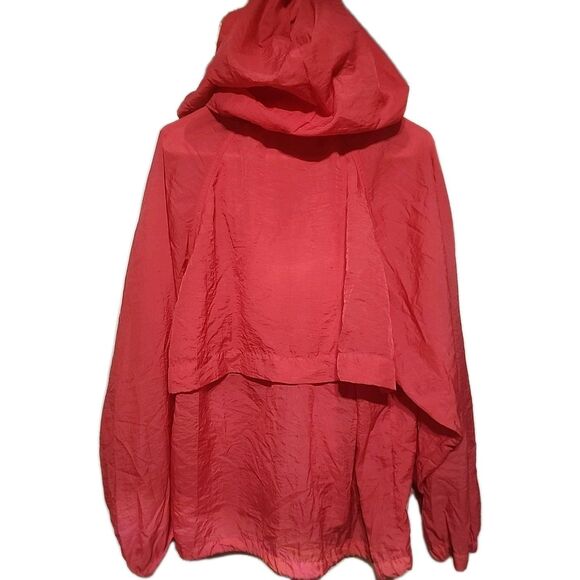 Reebok Windbreaker Track Jacket vtg 80s Unisex Adults Size Medium Purple Pink - Picture 3 of 5